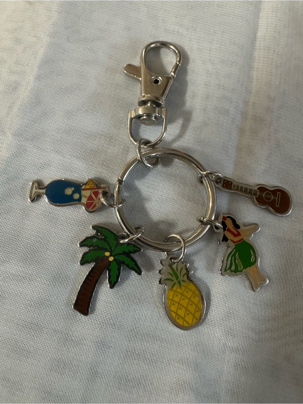 Mahalo, Aloha Tropical Hawaii Tropical Island Bag Charm Keychain or souvenir NWT